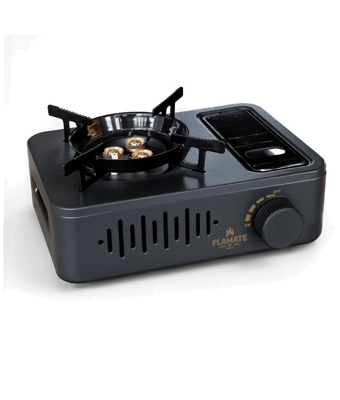 Anafe Cocina Portátil Compacta a Gas Flamante Para Camping 3200W Color Negro Driven DC-10023/N