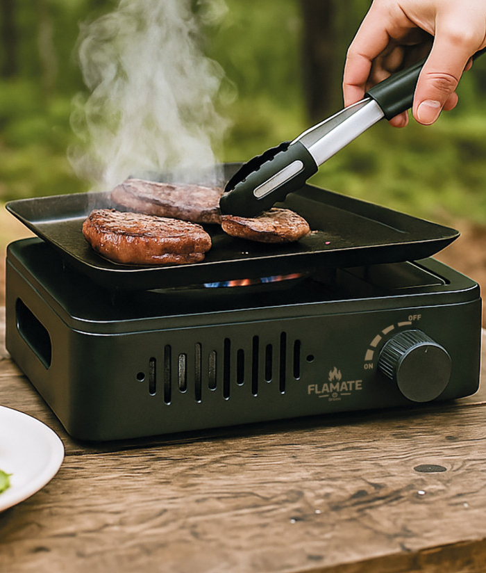 Anafe Cocina Portátil Compacta a Gas Flamante Para Camping 3200W Color Negro Driven DC-10023/N - Imagen 2