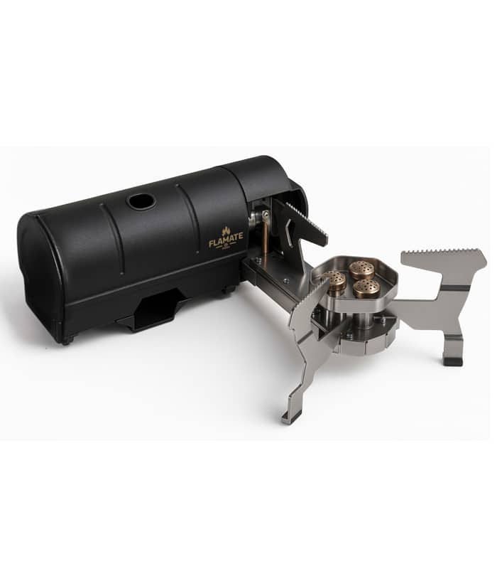 Anafe Cocina Portátil Plegable a Gas Flamante 1 Hornalla Para Camping Color Negro Driven DC-10040/N