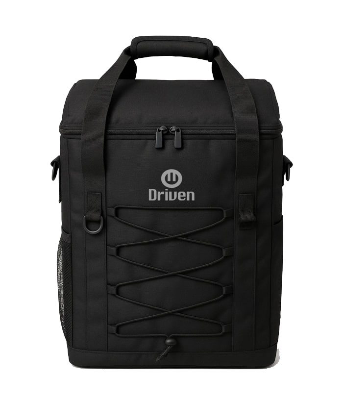 Bolso Mochila Conservadora Térmica Impermeable Color Negro Driven TD-T-0210/N