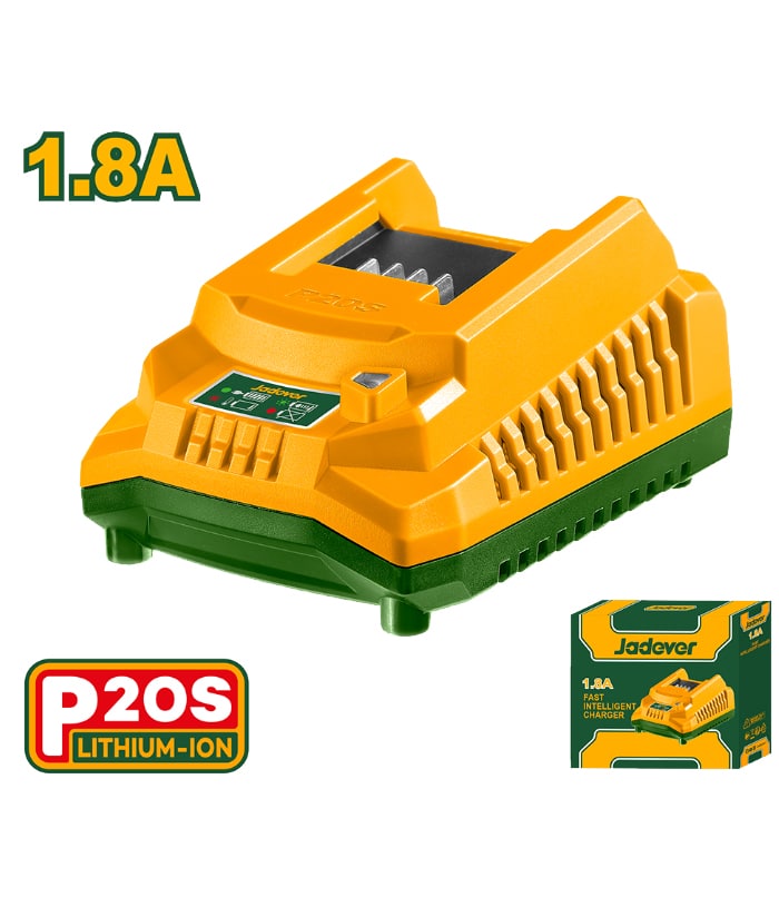 Cargador de Baterías 20V 1.8A Amper Jadever Amarillo/Verde JDFCP518-4