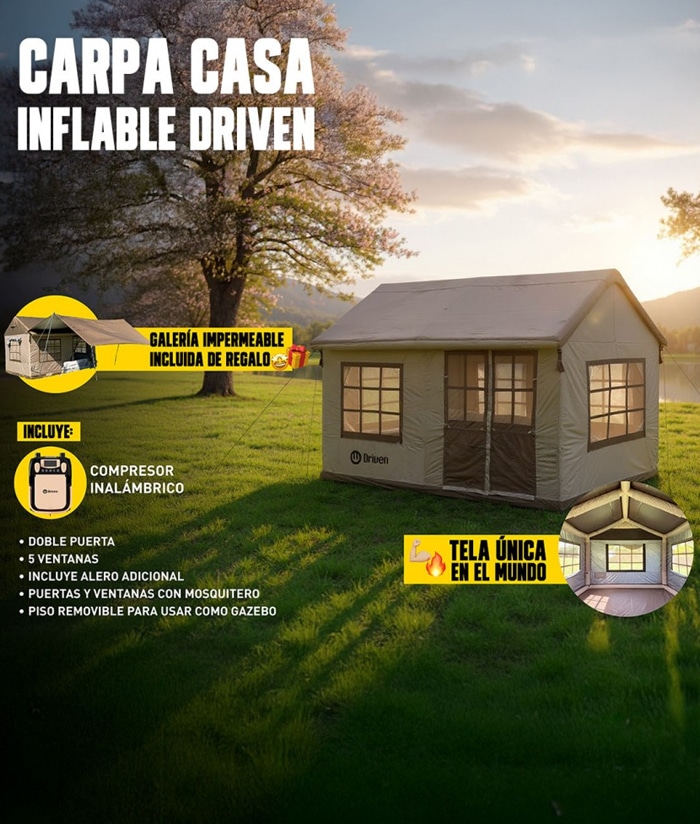 Carpa Casa Inflable Impermeable Para Camping Aire Libre Driven CD-0200/IE - Imagen 5