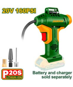 Compresor Inflador de Aire a Batería Inalámbrico 20V 150psi Jadever Amarillo/Verde JDLN2520