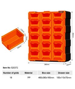Alternative view of Gavetero Organizador de Herramientas 18 Cajones Harden Naranja 520372
