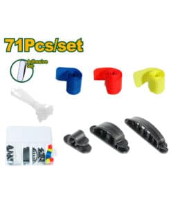 Juego Set Kit Organizador de Cables x 71pzs Jadever Amarillo/Verde JDFKBB01