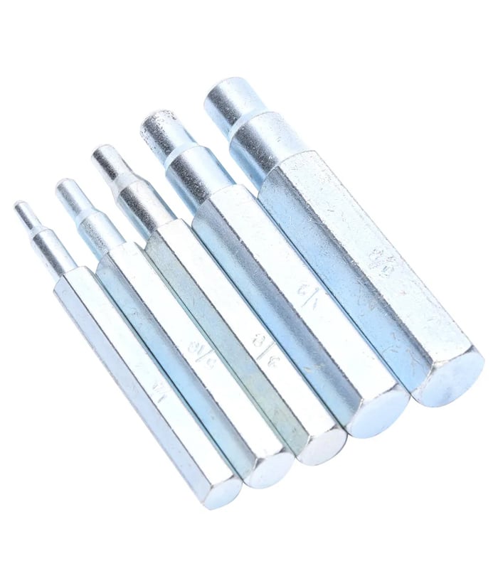 Juego Set Kit Punzones de Estampado 1/4" a 5/8" x 5pzs Ruhlmann RU33000