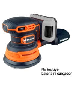 Lijadora Roto Orbital a Batería Inalámbrica 20V 125mm Motor Brushless One Power Nebraska Naranja/Negro NOPLR20B