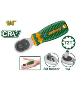 Llave Crique Corta 1/4" cuadrado y 1/4" Hexagonal 72D Jadever Amarillo/Verde JDRW2J14