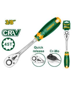 Llave Crique Encastre 3/4" 45 Dientes Jadever Amarillo/Verde JDRW1238