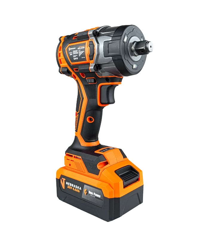 Llave de Impacto a Batería Inalámbrica 1/2" 20V 650Nm Motor Brushless One Power + 1 Batería 4.0Ah Amper + Cargador + Maletín Nebraska NOPLI20650 - Imagen 2