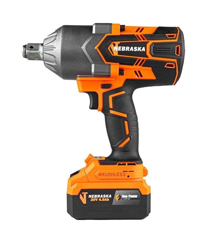 Llave de Impacto a Batería Inalámbrica 3/4" 20V 1500Nm Motor Brushless One Power + 1 Batería 4.0Ah Amper + Cargador + Maletín Nebraska NOPLI201500 - Imagen 2