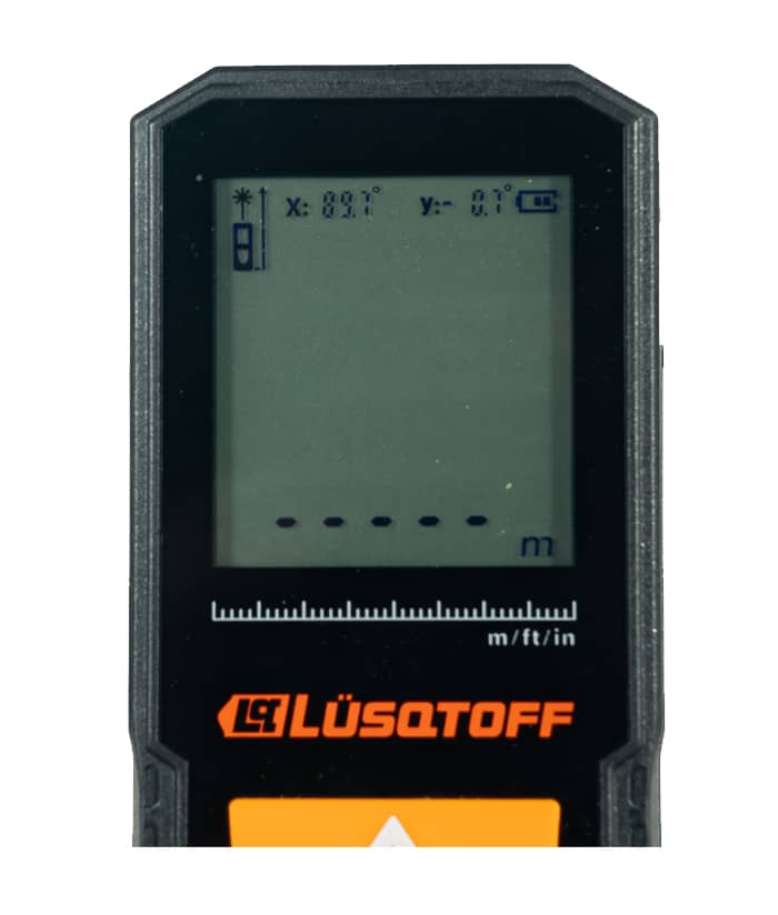 Medidor Láser A Batería Recargable de Distancia 120mts Black Series Lusqtoff Naranja/Negro MEDL120-9 - Imagen 2