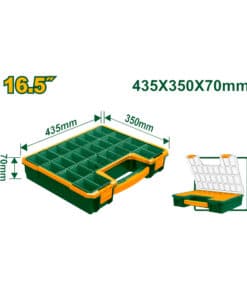 Organizador Maletín Plástico 16.5" Jadever Amarillo/Verde JDTB1611
