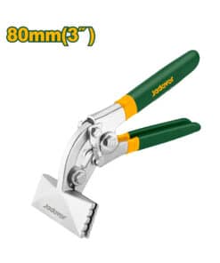 Pinza Selladora Curva Para Aplanar Laminas 3" 80mm Jadever Amarillo/Verde JDZB8002