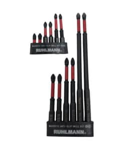 Juego Set Kit Puntas de Impacto Magnéticas PH2 x 12pzs Ruhlmann RU34107