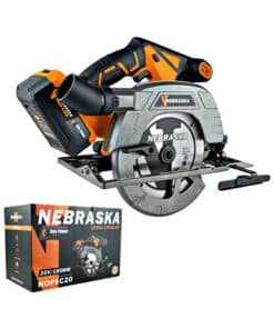 Sierra Circular a Batería 185mm 20V Motor Brushless One Power + 1 Batería 4.0Ah Amper + Cargador Nebraska Naranja/Negro NOPSC20
