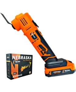 Sierra Multicortadora Multiherramienta Oscilante a Batería Inalámbrica 20V One Power + 1 Batería 2.0Ah Amper + Cargador Nebraska Naranja/Negro NOPMH20 