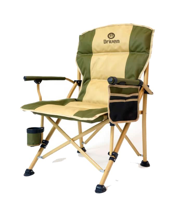 Silla Sillón Plegable Con Porta Vaso y Bolsillo Para Camping Aire Libre Color Verde Driven AD-0160/VB