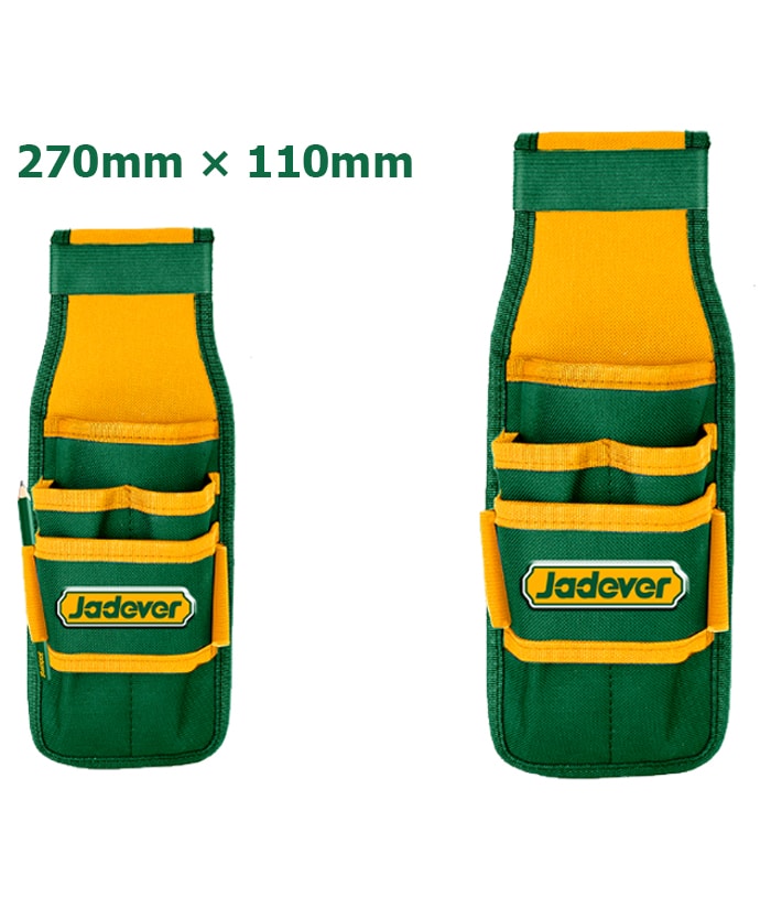 Bolso Cartuchera Colgante Porta Herramientas 3 Bolsillos Jadever Amarillo/Verde JDTG2104