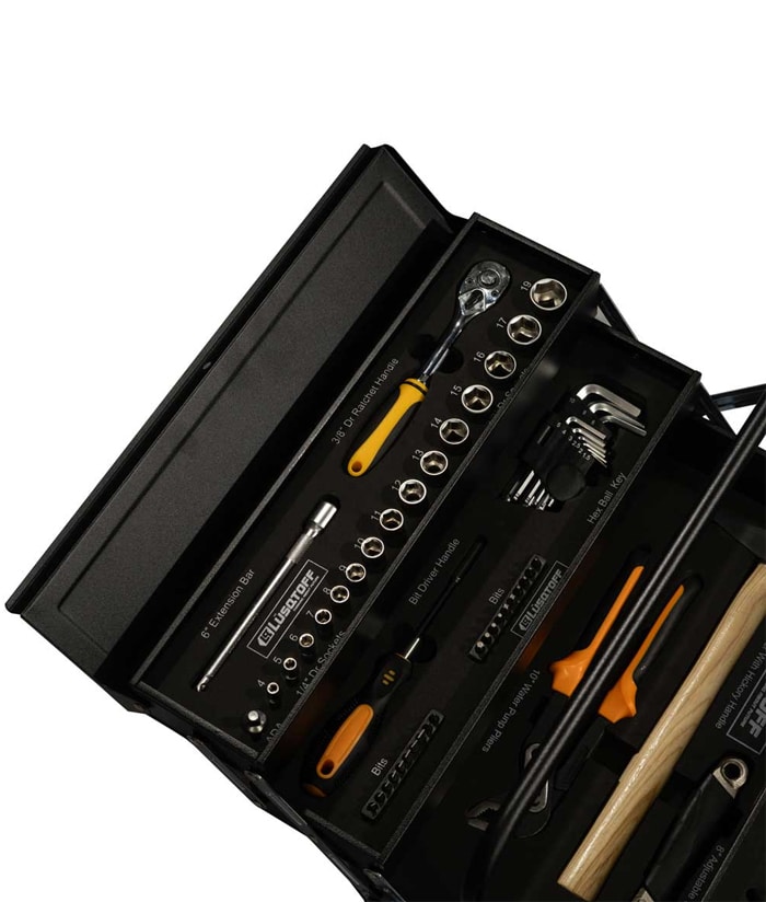 Caja con Herramientas Metálica x 125pzs Racing Lusqtoff LQCP125 - Imagen 5