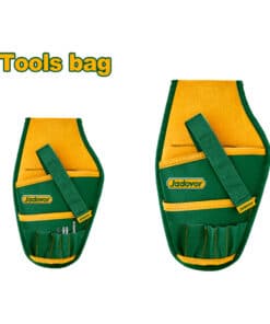Bolso Cartuchera Porta Herramientas Colgante Para Taladro Hasta 8kg Jadever Amarillo/Verde JDTG2105