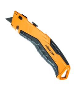Cutter Trapezoidal Retráctil Profesional 18mm Lusqtoff Naranja/Negro L7458