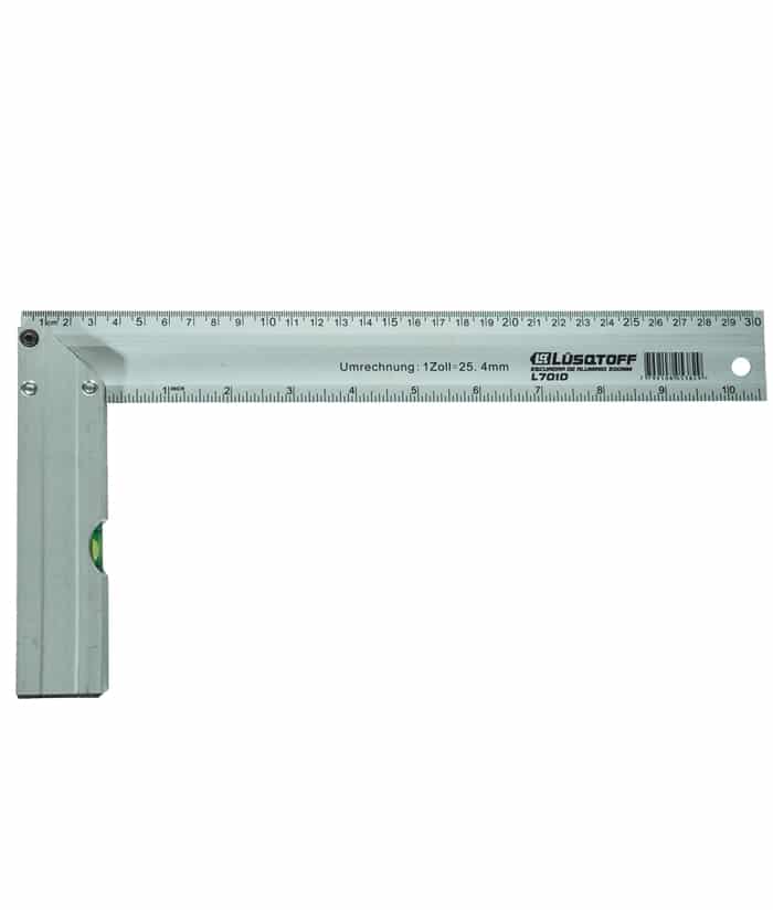 Escuadra de Aluminio Con Nivel Burbuja 12" 300mm Lusqtoff L7010
