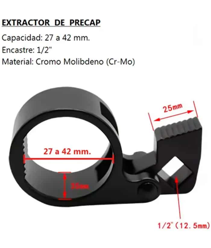 Extractor Saca Precap Universal Pre Cap 27 a 42mm Ruhlmann RU43172 - Imagen 4