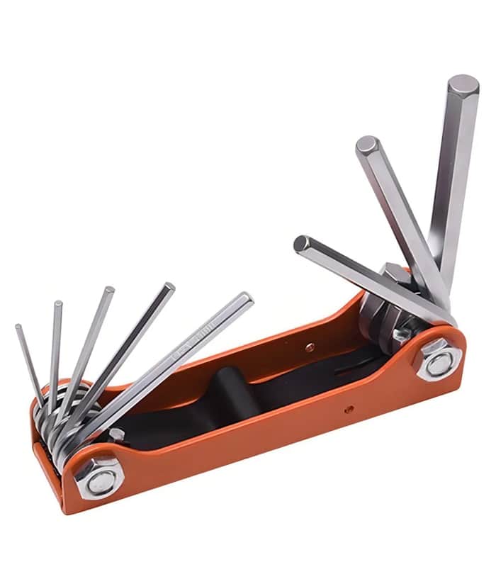Juego Set Kit Llaves Allen Sae Navaja Plegable x 8pzs Harden Naranja 540611