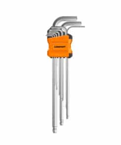 Juego Set Kit Llaves Allen Largas Punta Bola x 9pzs Lusqtoff Naranja/Negro L6944