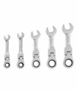 Juego Set Kit Llaves Combinadas Con Crique Articuladas Cortas 8 a 14mm x 5pzs Bremen BRE8263