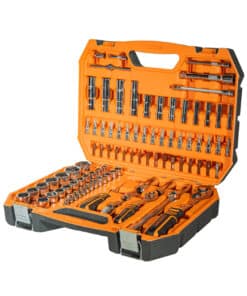 Alternative view of Juego Set Kit Tubos Bocallaves 1/4" - 1/2" + Accesorios x 94pzs Lusqtoff Naranja/Negro L5735