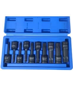 Juego Set Kit Tubos de Impacto Largos Torx Encastre 1/2" x 10pzs Ruhlmann RU24008