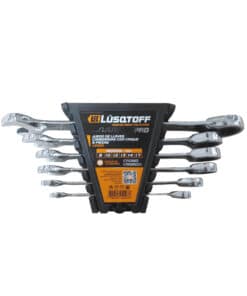 Juego Set Kit Llaves Combinadas Con Crique 8 a 17mm x 6pzs Lusqtoff Naranja/Negro L3200