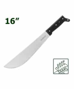 Machete Estándar 16" 406mm Cabo Remachado Hoja 1.9mm Jadever Amarillo/Verde JDNU0116