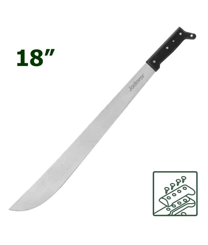 Machete Estándar 18" 457mm Cabo Remachado Hoja 1.9mm Jadever Amarillo/Verde JDNU0118
