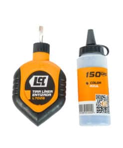 Juego Set Kit Marcador Chocla de Tiza Con Nivel 30mts Lusqtoff Naranja/Negro L7026