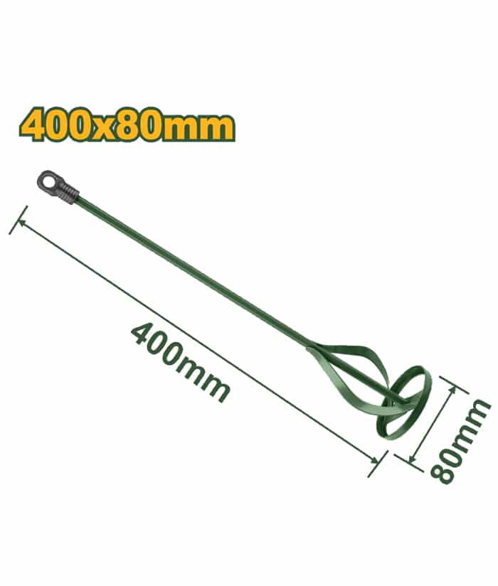 Mezclador Hexagonal 400 x 800mm Para Taladro Atornillador Jadever Amarillo/Verde JDXE2308