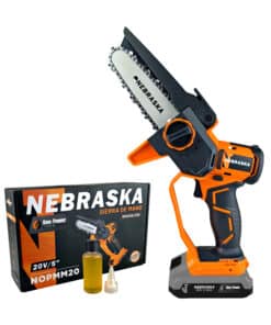 Mini Motosierra Electrosierra a Batería Inalámbrica 20V 5" 130mm Motor Brushless One Power Nebraska NOPMM20B