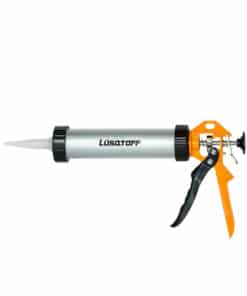 Pistola de Aluminio Aplicadora Cartucho Sellador Silicona Silicona Salchicha 9" Lusqtoff Naranja/Negro L7172