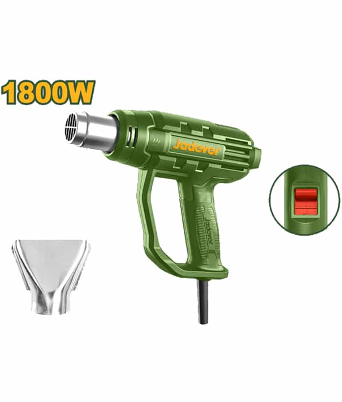 Pistola de Calor Eléctrica 1800W Jadever Amarillo/Verde JDHG1514-4
