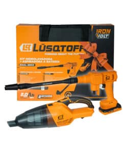 Regalo Combo Hidrolavadora a Batería 18V 30bar LAPL3.6-8BK + Aspiradora a Batería 18V LA3.8-8B + 2 Baterías Ah Amper + Cargador + Maletín Plástico Lusqtoff KHAL-8BKR Set Kit