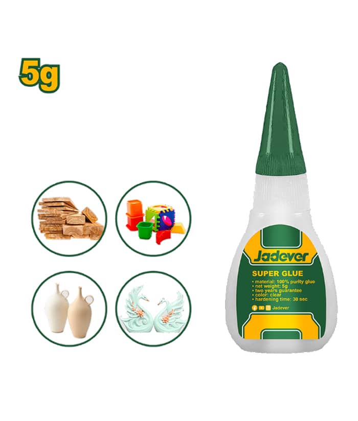 Super Pegamento Simil Gotita 5grs Jadever Amarillo/Verde JDGX1K12