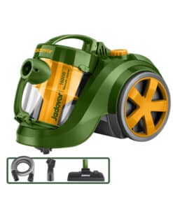 Aspiradora 1600W 1.8 litros Ciclonica Sin Bolsa Compacta Eléctrica Con Ruedas Potente Jadever Verde/Amarilla JDVR6520-4