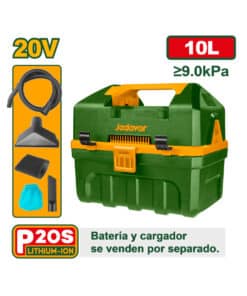 Aspiradora A Batería Inalámbrica Portátil 20V 10 litros Jadever Amarilla/Verde JDQV2A10