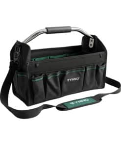 Bolso Abierto Porta Herramientas Plegable Con Manija Rynno Verde/Negro RY-B600