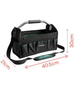 Alternative view of Bolso Abierto Porta Herramientas Plegable Con Manija Rynno Verde/Negro RY-B600