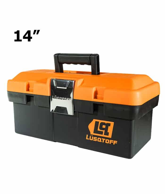 Caja de Herramientas 14" Con Cierre Metálico Lusqtoff Naranja/Negro L8100