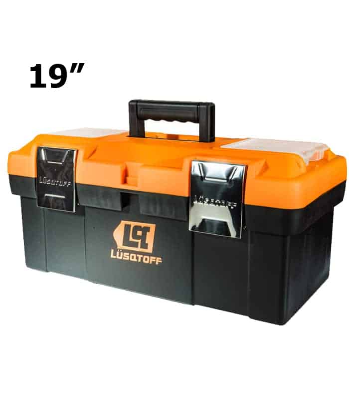 Caja de Herramientas 19" Con Cierre Metálico Lusqtoff Naranja/Negro L8104