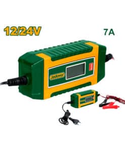 Cargador Inteligente de Batería Portátil 12V/24V 7/3.5A Amper Para Auto Jadever Amarillo/Verde JDBY1A071-4
